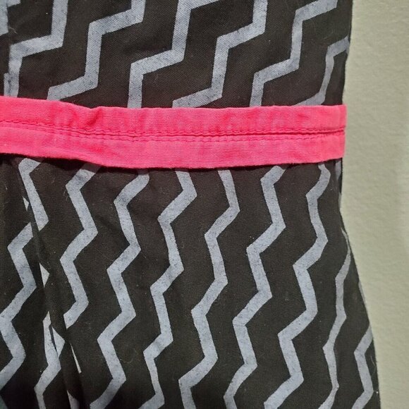 eShakti Women's Fit and Flare Retro Zig Zag Sleeveless Dress Black Gray Sz 6? - Picture 11 of 14